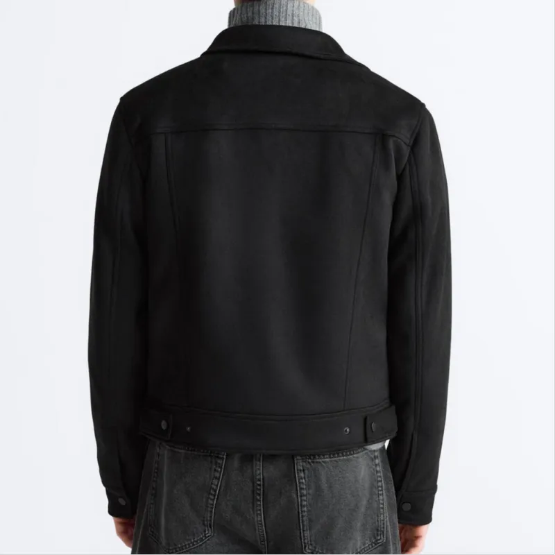 ZARA Jackets Men Black-3