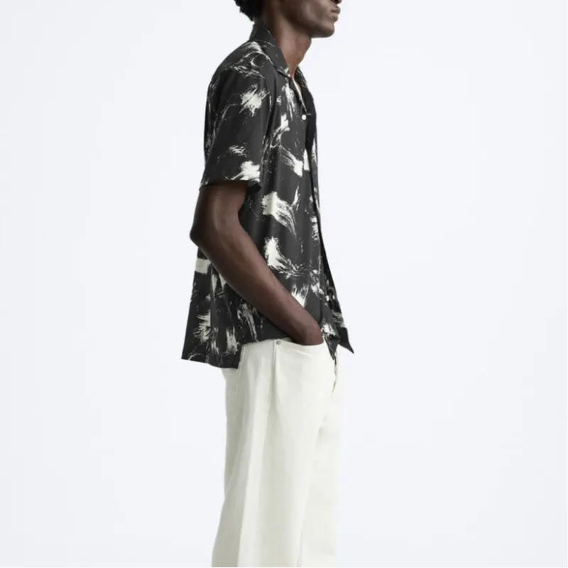 ZARA Shirts Men Black-4
