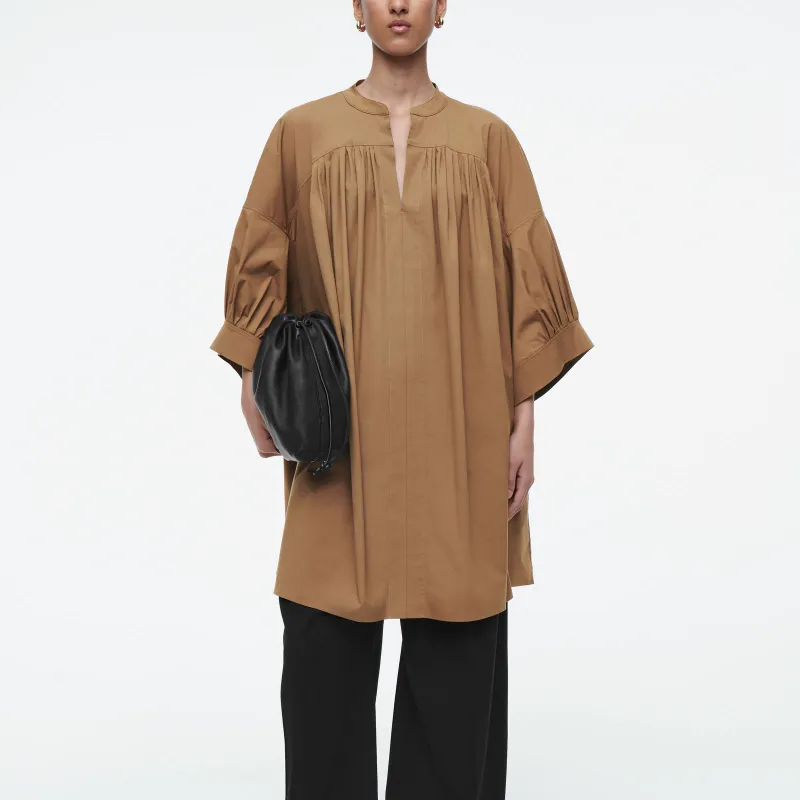 COS Short Sleeved Dresses Women's Light Brown-2