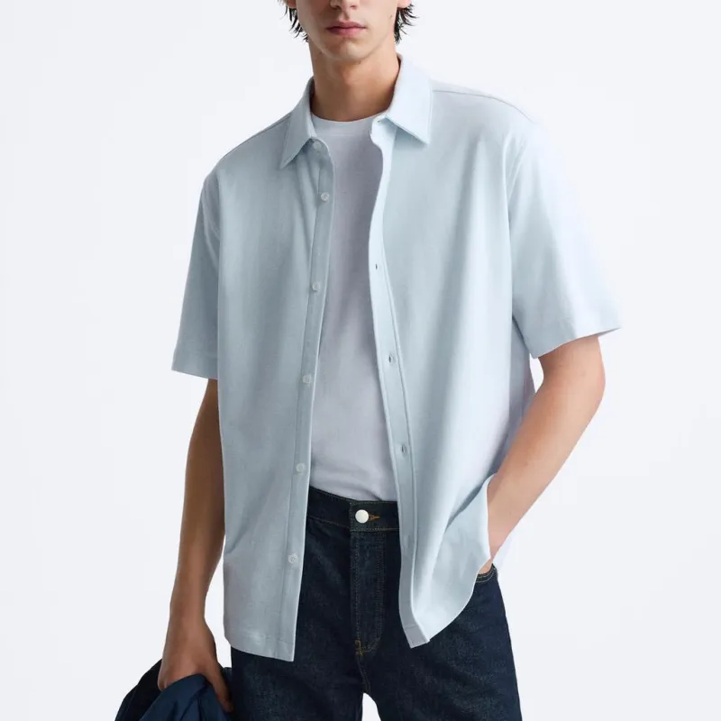ZARA Shirts Men Sky Blue-2
