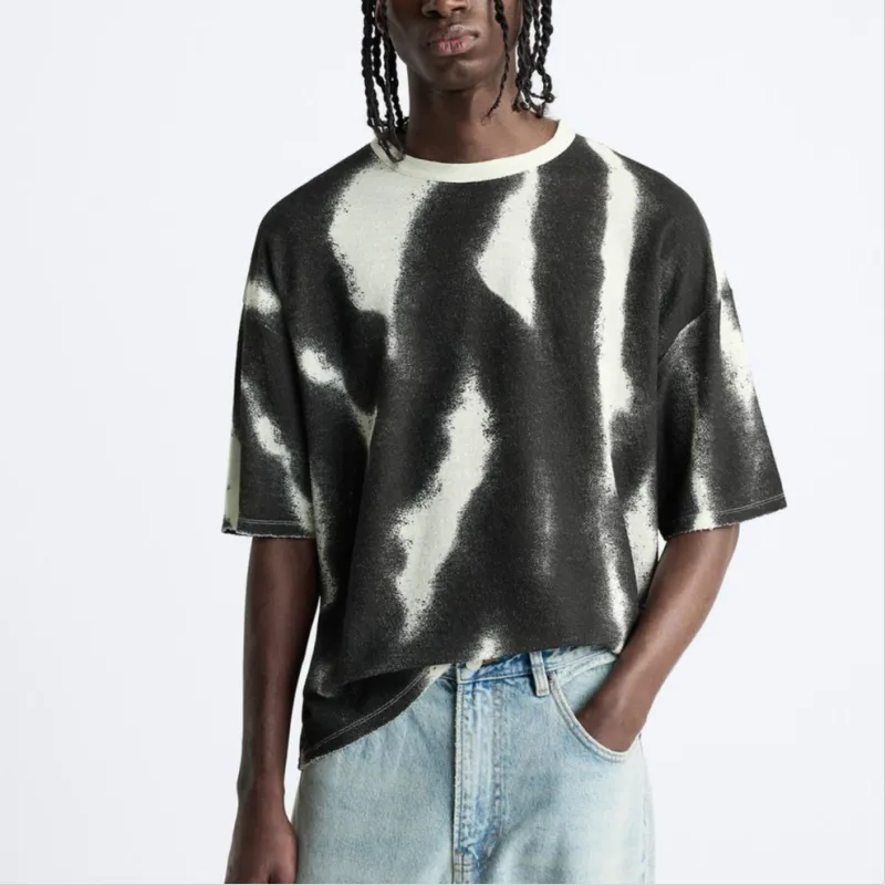 ZARA T Shirt Men's Frosted White-2