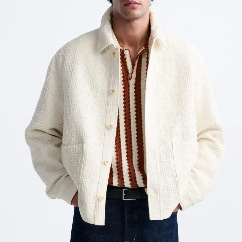 ZARA Jackets & Coats Men's Raw White-2