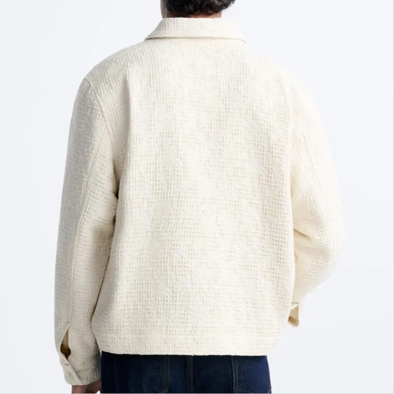 ZARA Jackets & Coats Men's Raw White-3