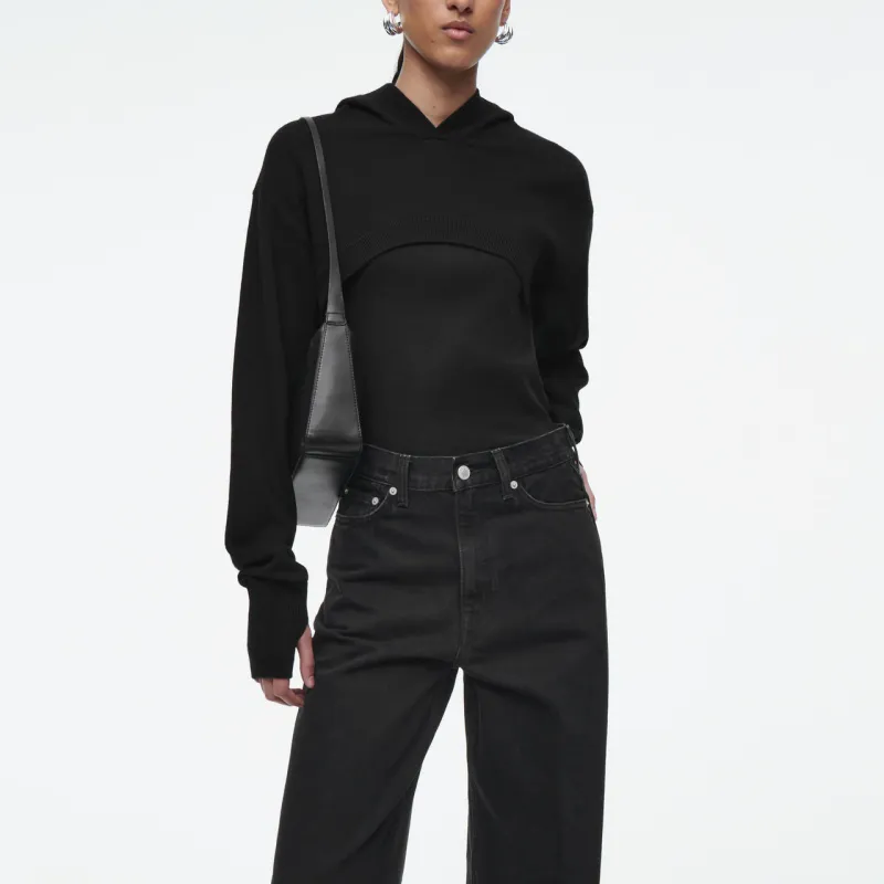 COS Crop Tops Women's Black-1