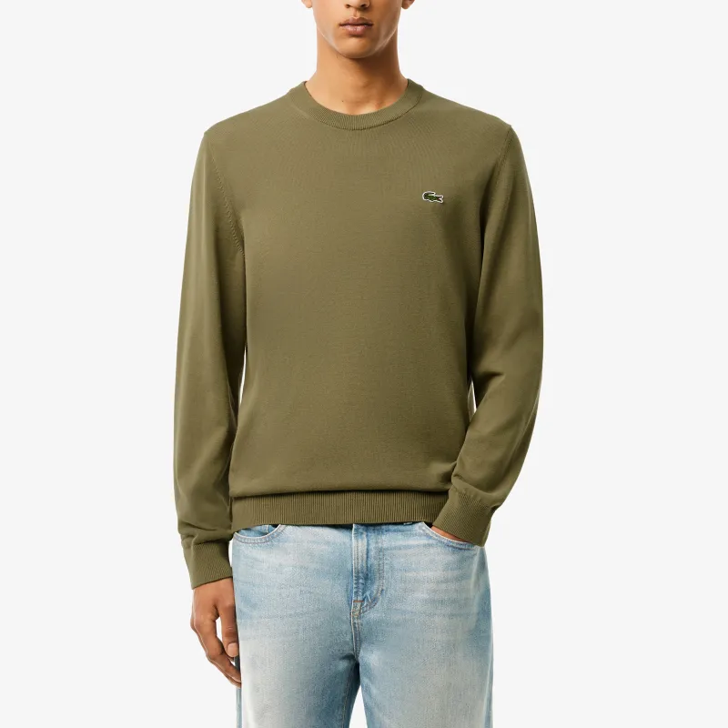 LACOSTE Logo patch Cotton Jumper-1