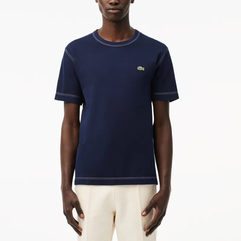LACOSTE Piqué weave Organic Cotton T shirt-1