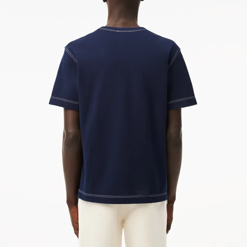 LACOSTE Piqué weave Organic Cotton T shirt-3