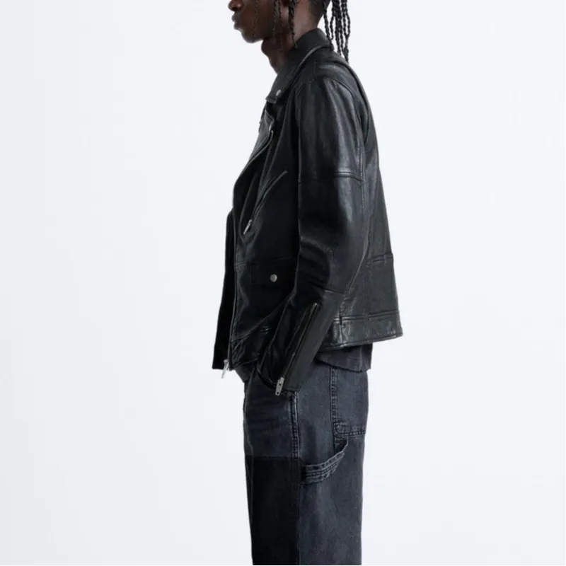 ZARA Jackets Men Black-4