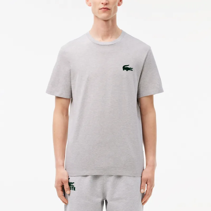 LACOSTE T Shirt Men's Gray China/Green-1