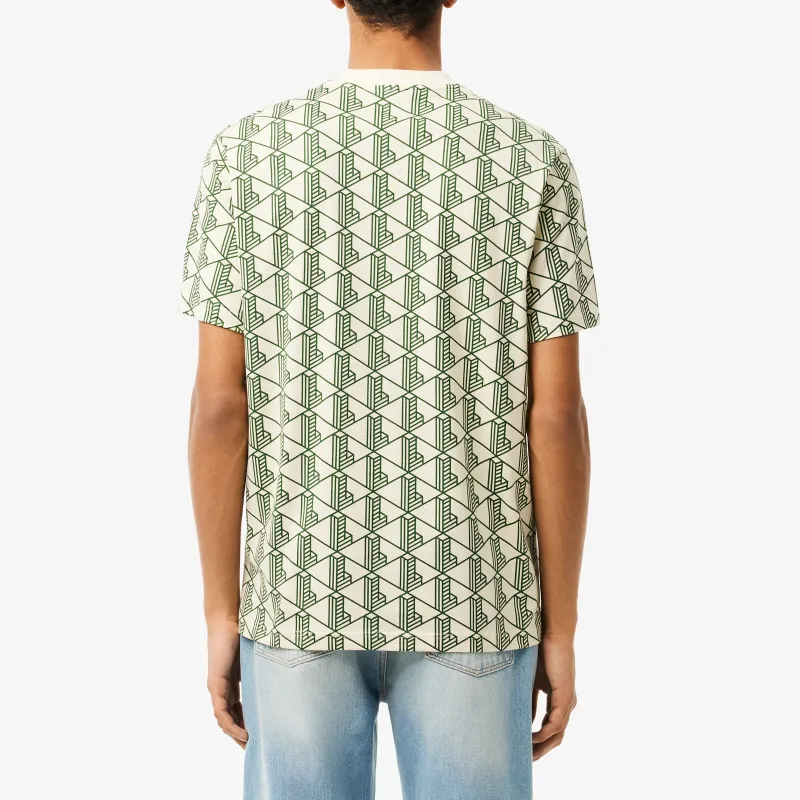 LACOSTE Monogram print T shirt-2