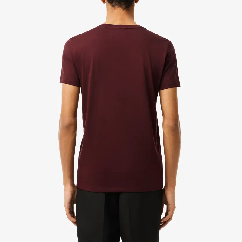 LACOSTE T Shirts Men Bordeaux-2