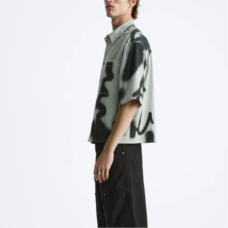 ZARA Shirts Men Stripes-4
