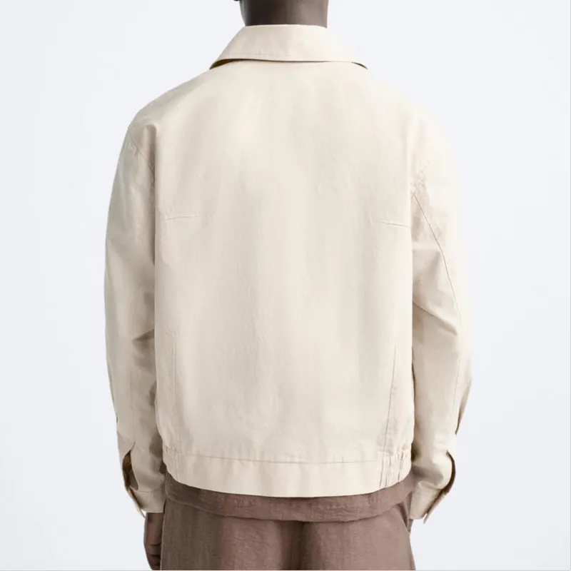 ZARA Jackets & Coats Men's Raw White-3