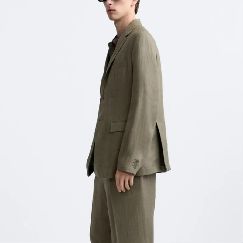 ZARA Business Suit Men's Dark Taupe-2