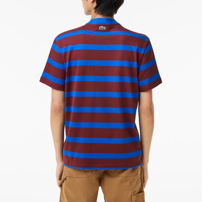LACOSTE T-Shirt Men's Bordeaux Red/blue-2