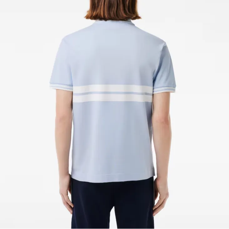 LACOSTE Polo Shirt Men's Light Blue/White-2