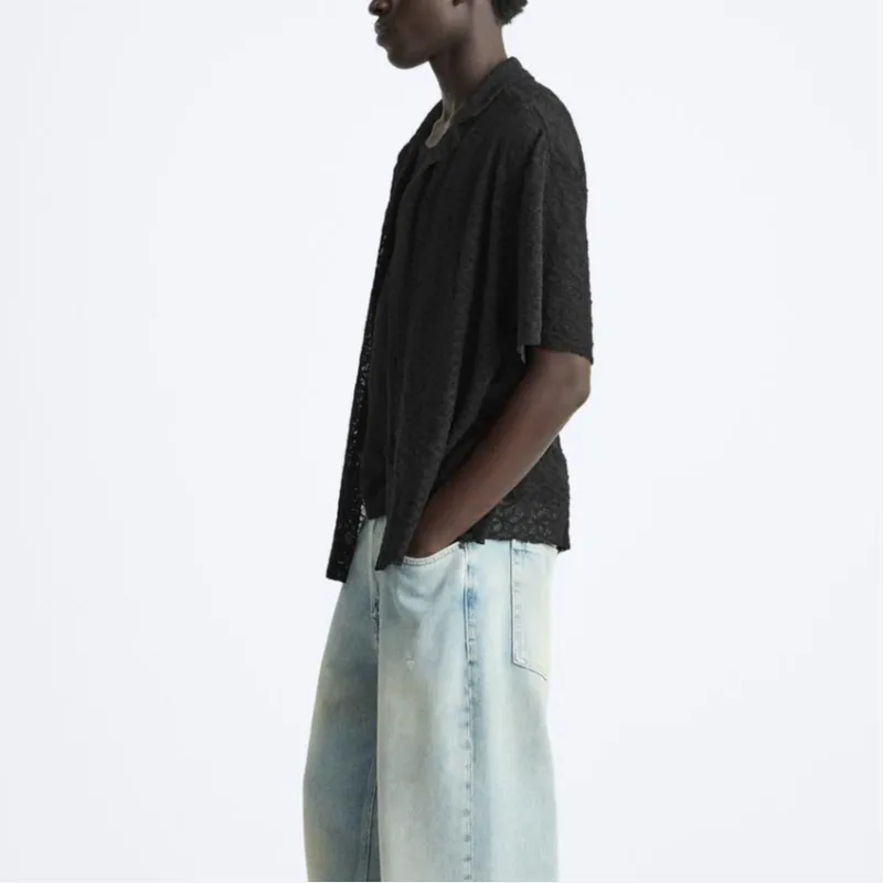 ZARA Shirts Men Black-4