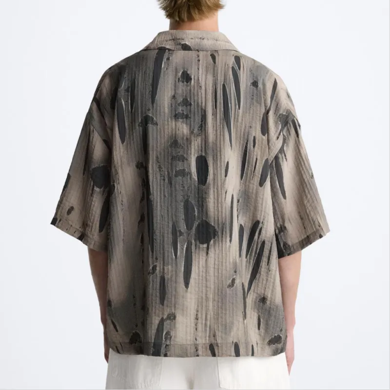 ZARA Shirts Men Black/Brown-3
