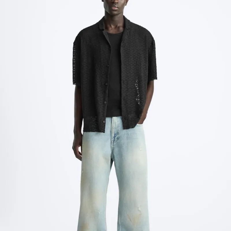 ZARA Shirts Men Black-2