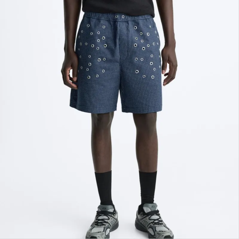 ZARA Casual Shorts Men Blue-2