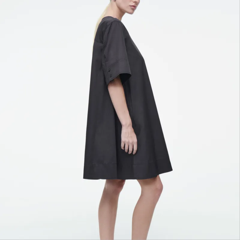 COS Short Sleeved Dresses Women's Navy Blue-3