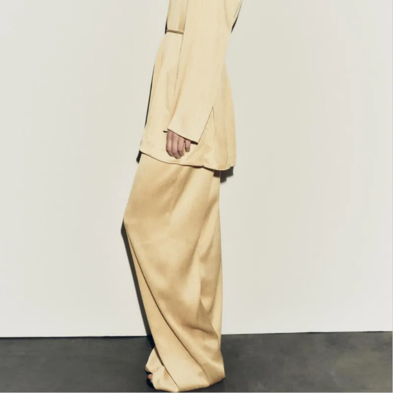 ZARA Casual Pants Women's Yellow-4