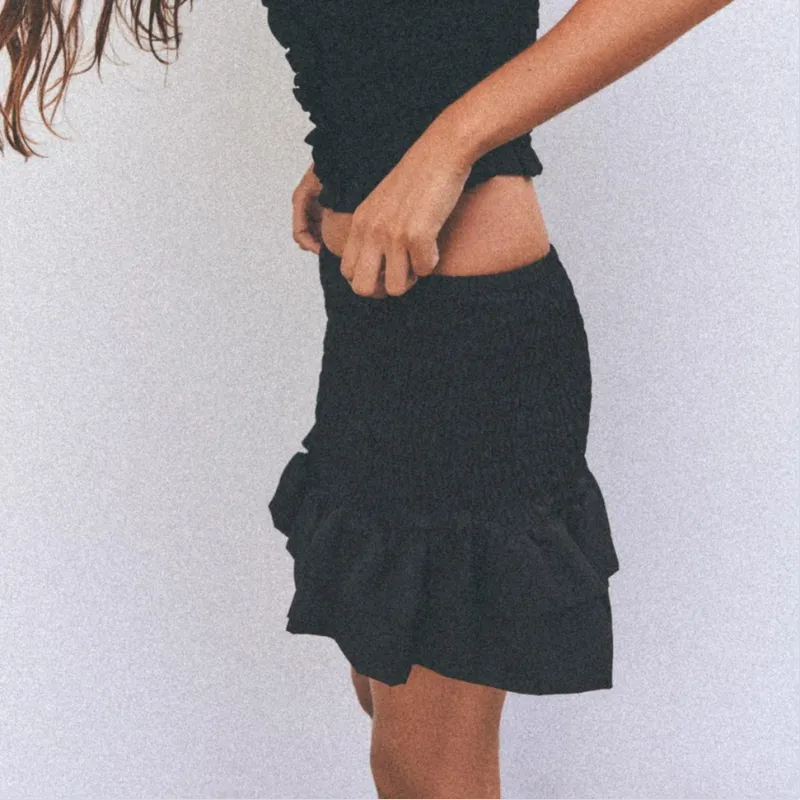 ZARA Casual Short Skirts Women's Black-3