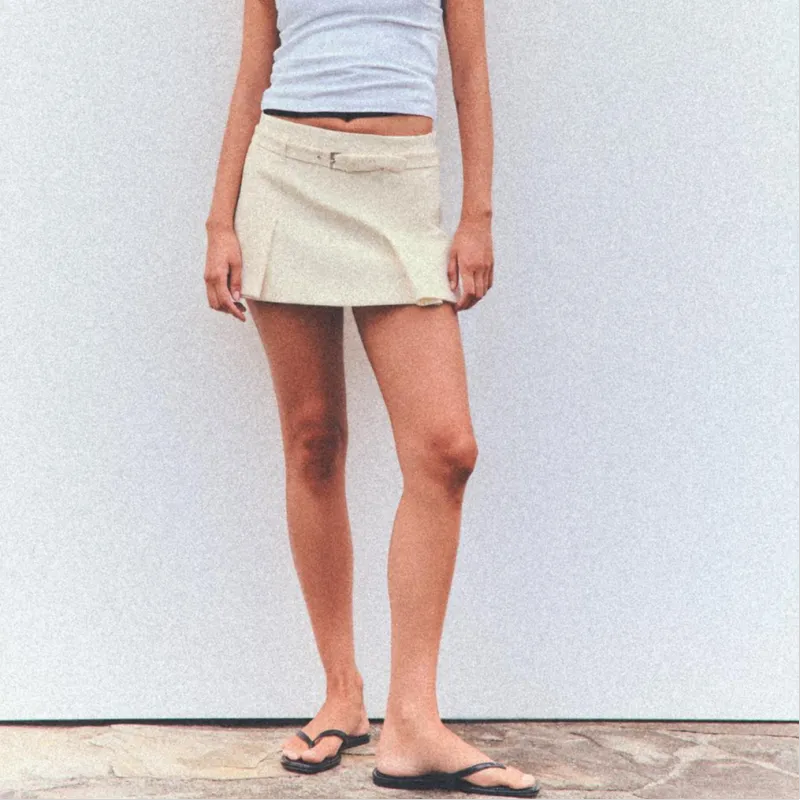 ZARA Casual Shorts Women's White-3