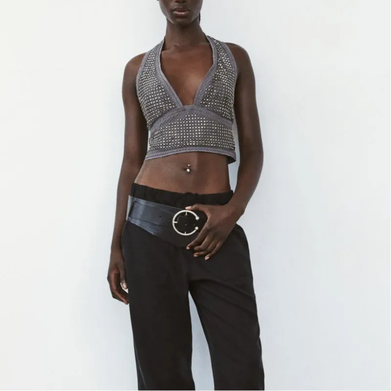 ZARA Camisoles Women's Gray-2