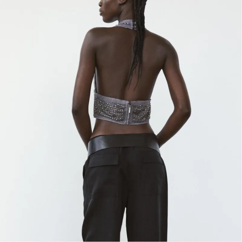 ZARA Camisoles Women's Gray-3