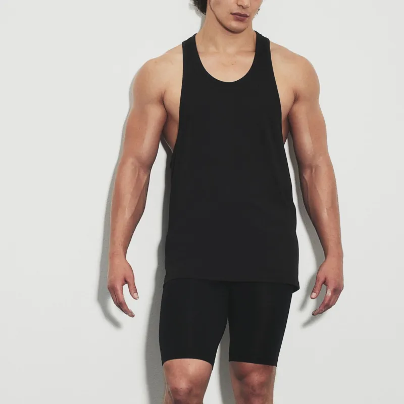 H&M Tank Tops Men Black-1