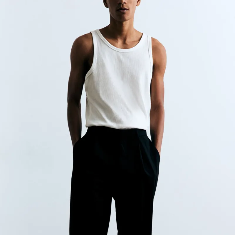 H&M Tank Tops Men White-1