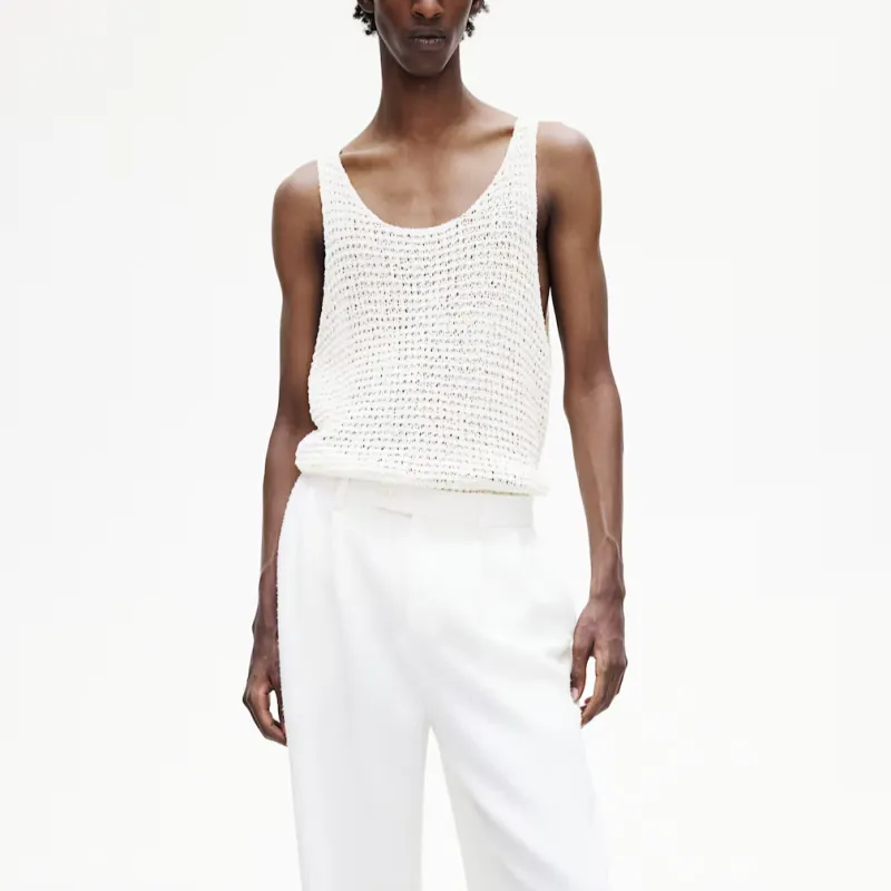 H&M Tank Tops Men Cream-1