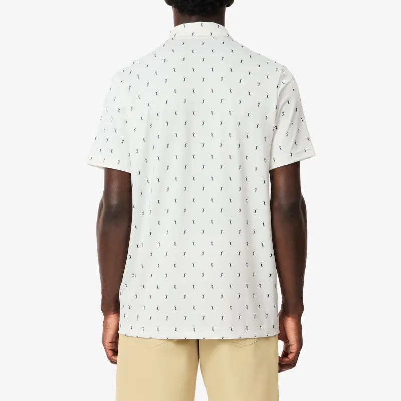 LACOSTE Polo Shirt Men's White/Marine Blue-2