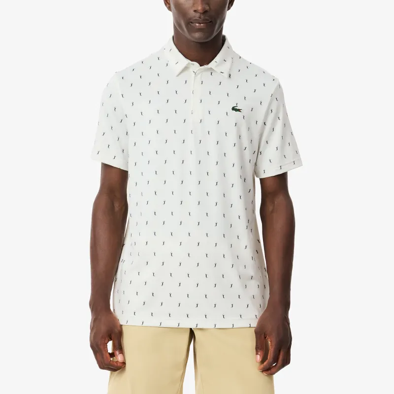 LACOSTE Polo Shirt Men's White/Marine Blue-1