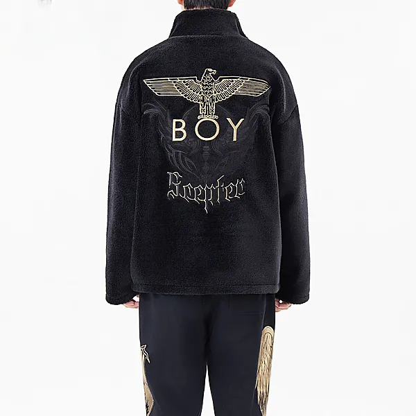 Boy London Velvet feel Coat Unisex Black-3