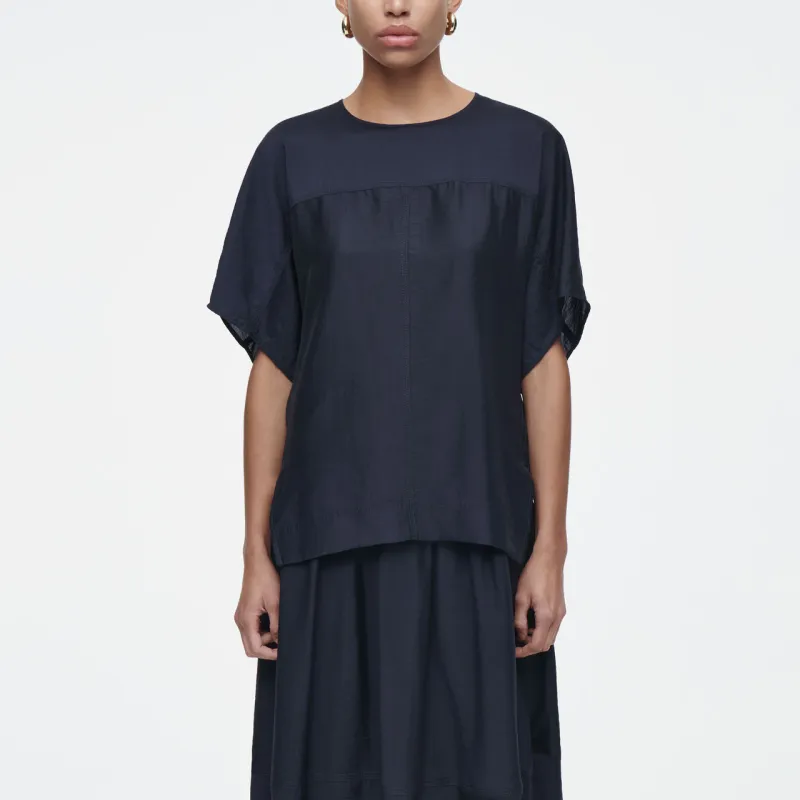 COS T Shirts Women's Navy Blue-1