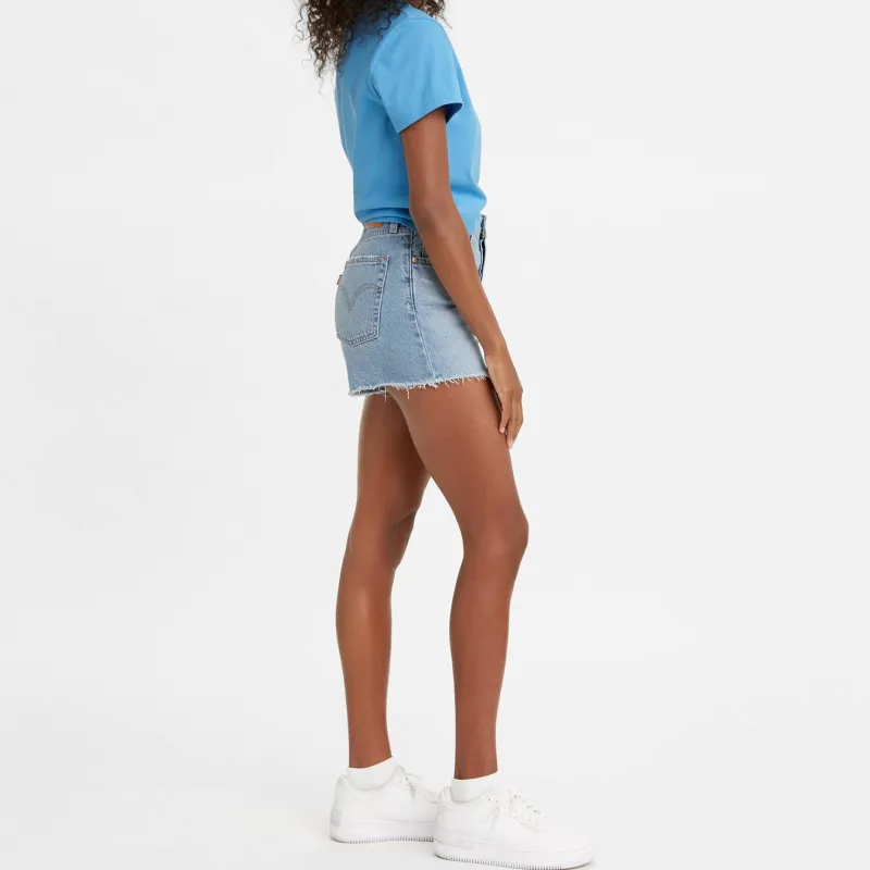 Levi's Denim Shorts Women's Light Blue-3