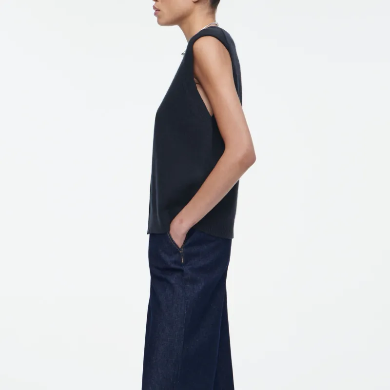 COS Vests Women's Navy Blue-3