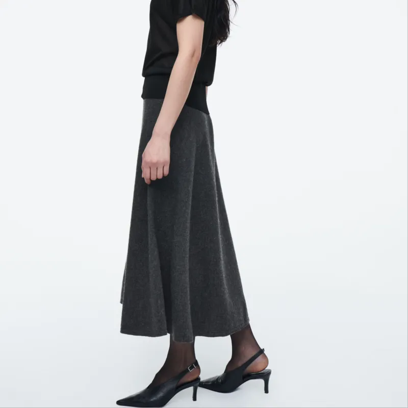COS Casual Long Skirts Women's Dark Gray-4