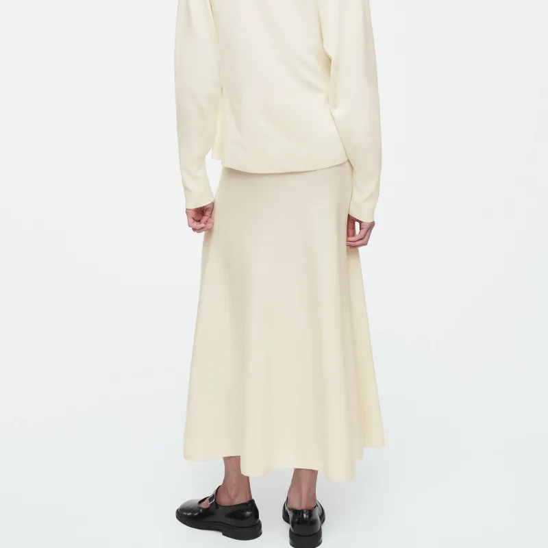 COS Knit Long Skirts Women's Ivory White-1