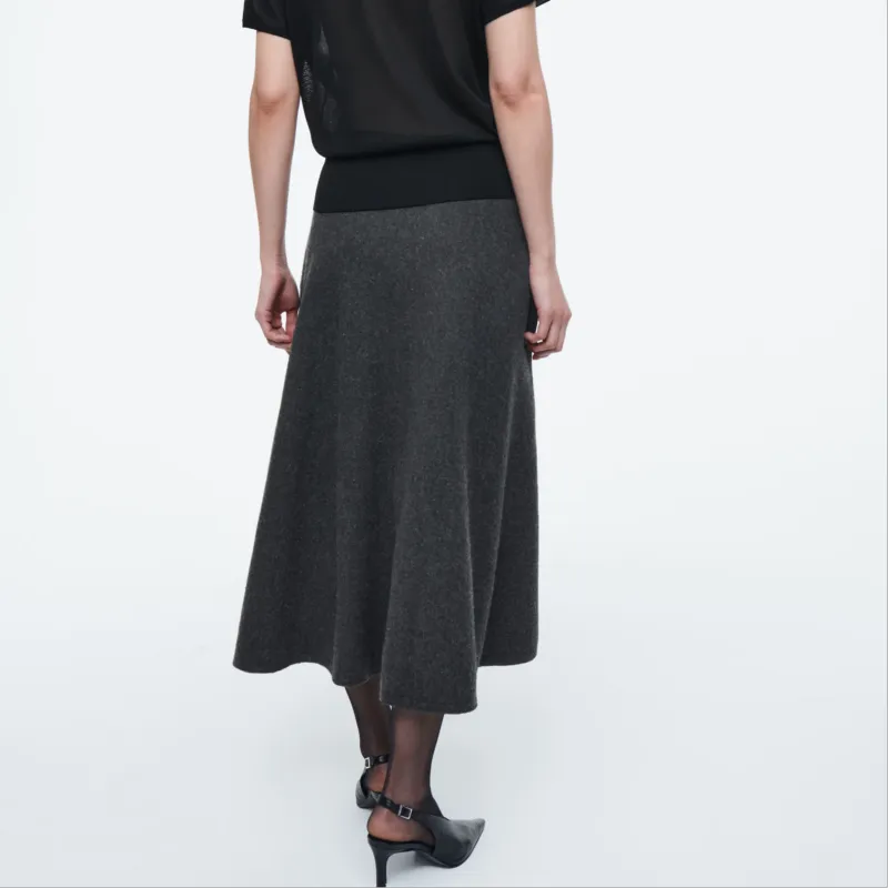 COS Casual Long Skirts Women's Dark Gray-3