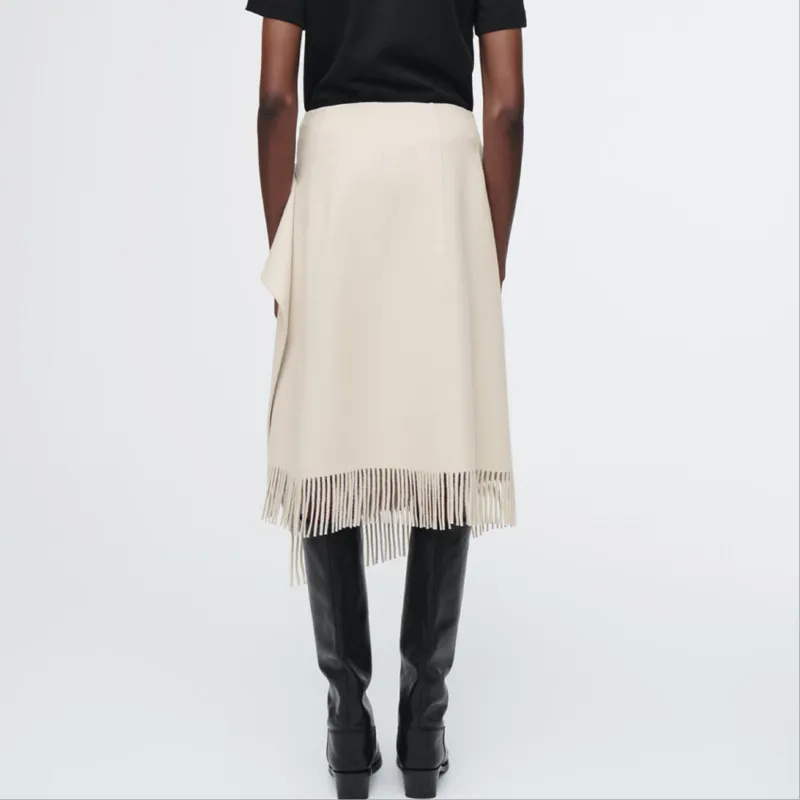 COS Casual Long Skirts Women's White-2