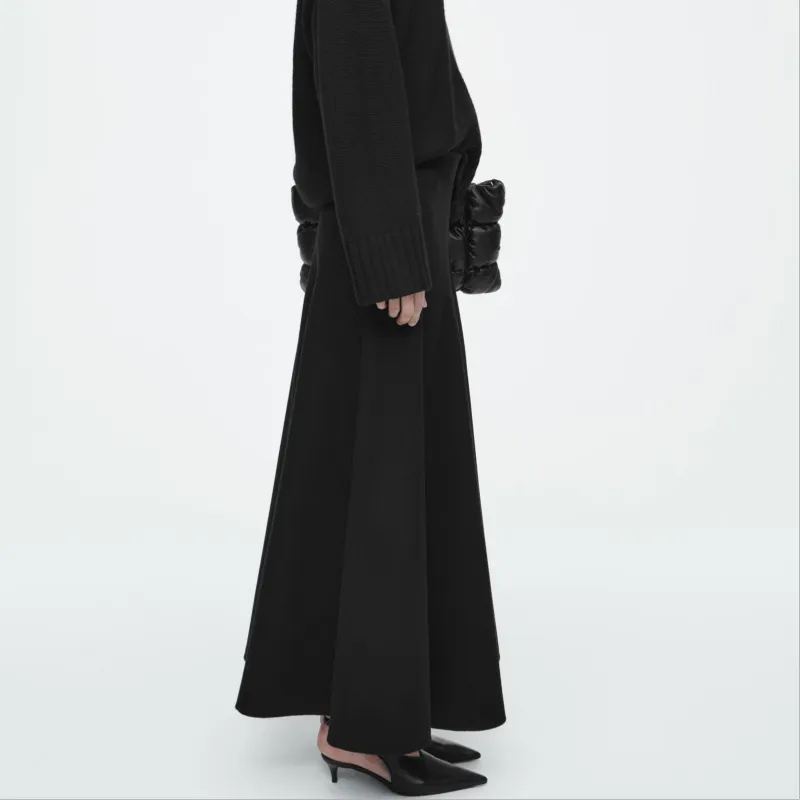 COS Casual Long Skirts Women's Black-3