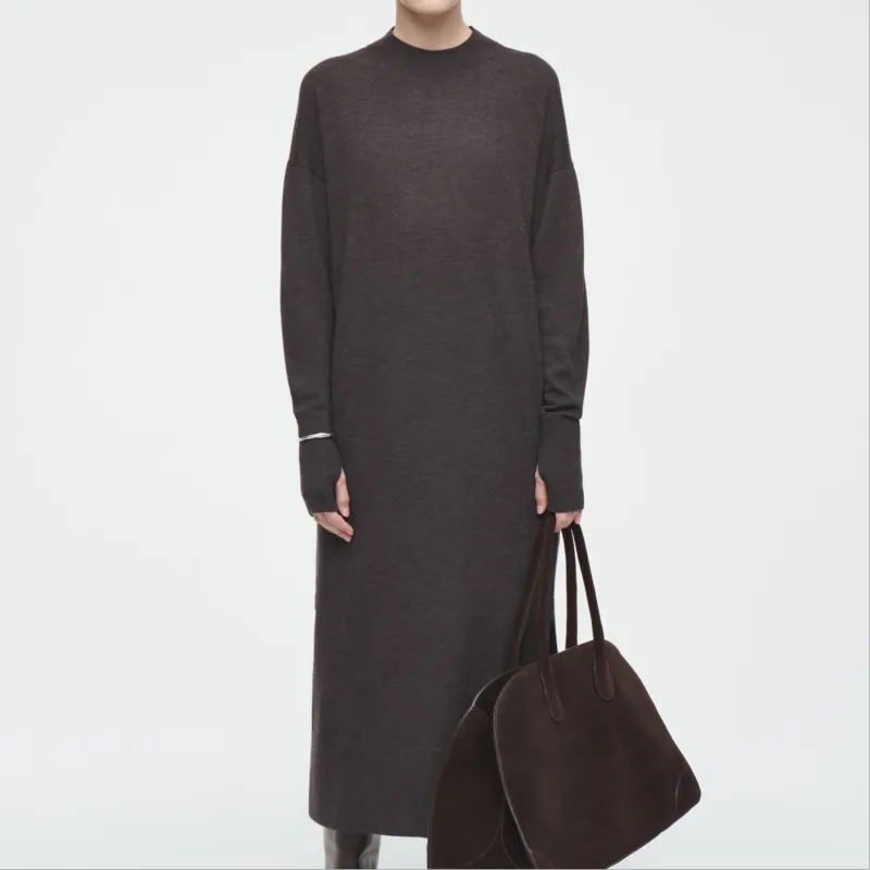 COS Long Sleeved Dresses Women's Brown-1