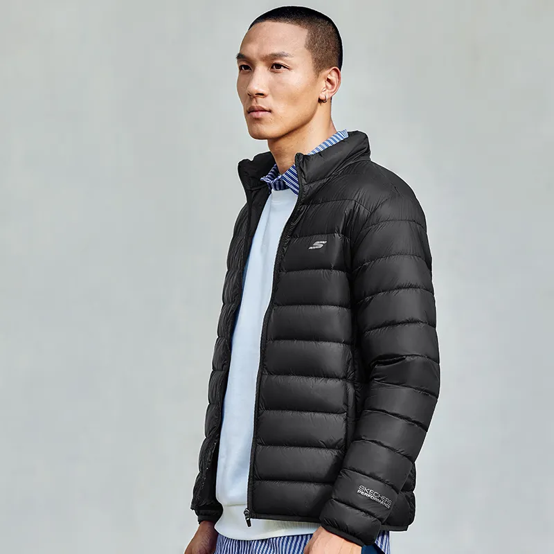Skechers Down Jacket Men's Carbon Black-3