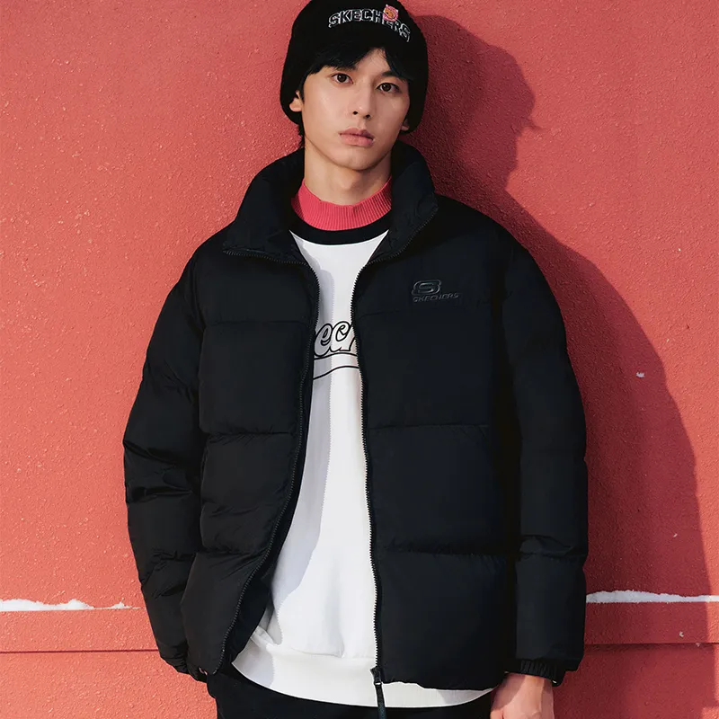 Skechers Down Jacket Unisex Carbon Black-2