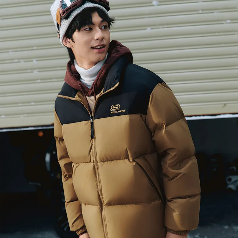 Skechers Down Jacket Unisex Light Brown-3