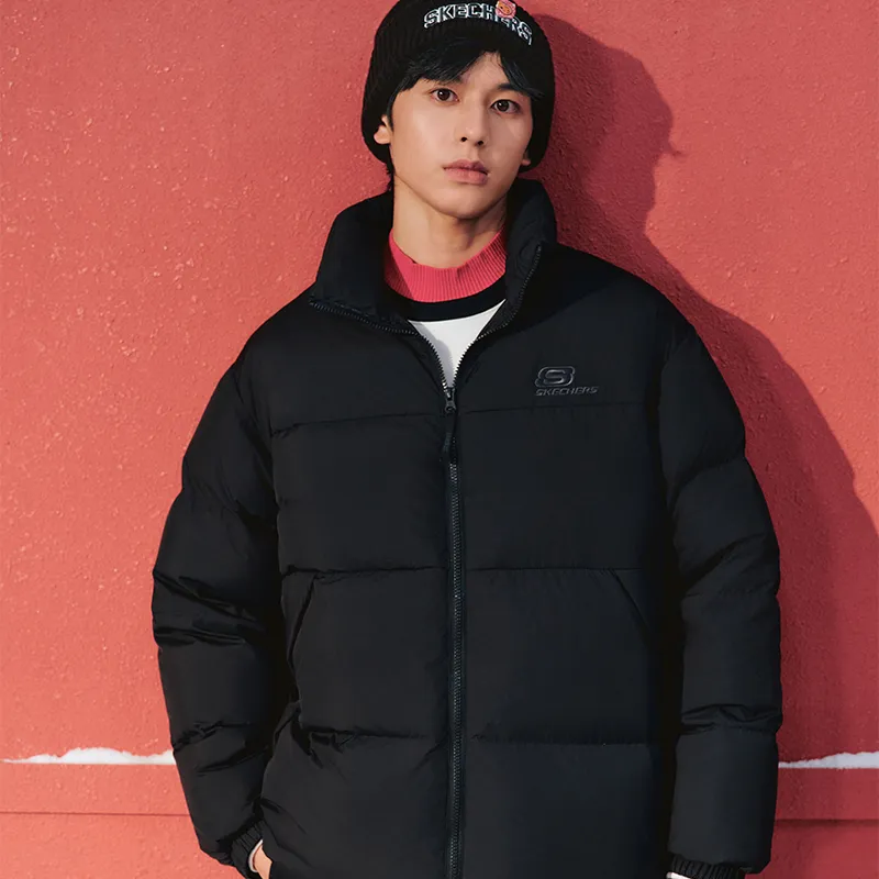 Skechers Down Jacket Unisex Carbon Black-7