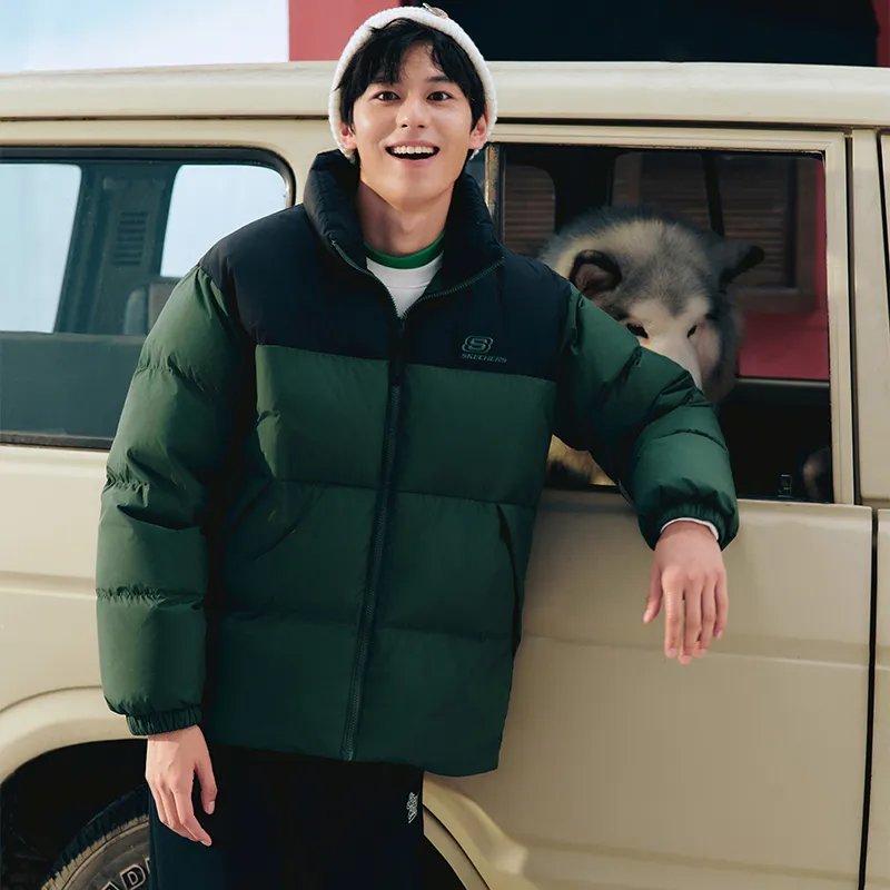 Skechers Down Jacket Unisex Pine Tree Green-3
